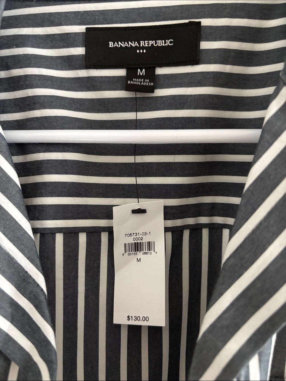 Banana Republic striped midi shirt dress - Picture 2 of 6